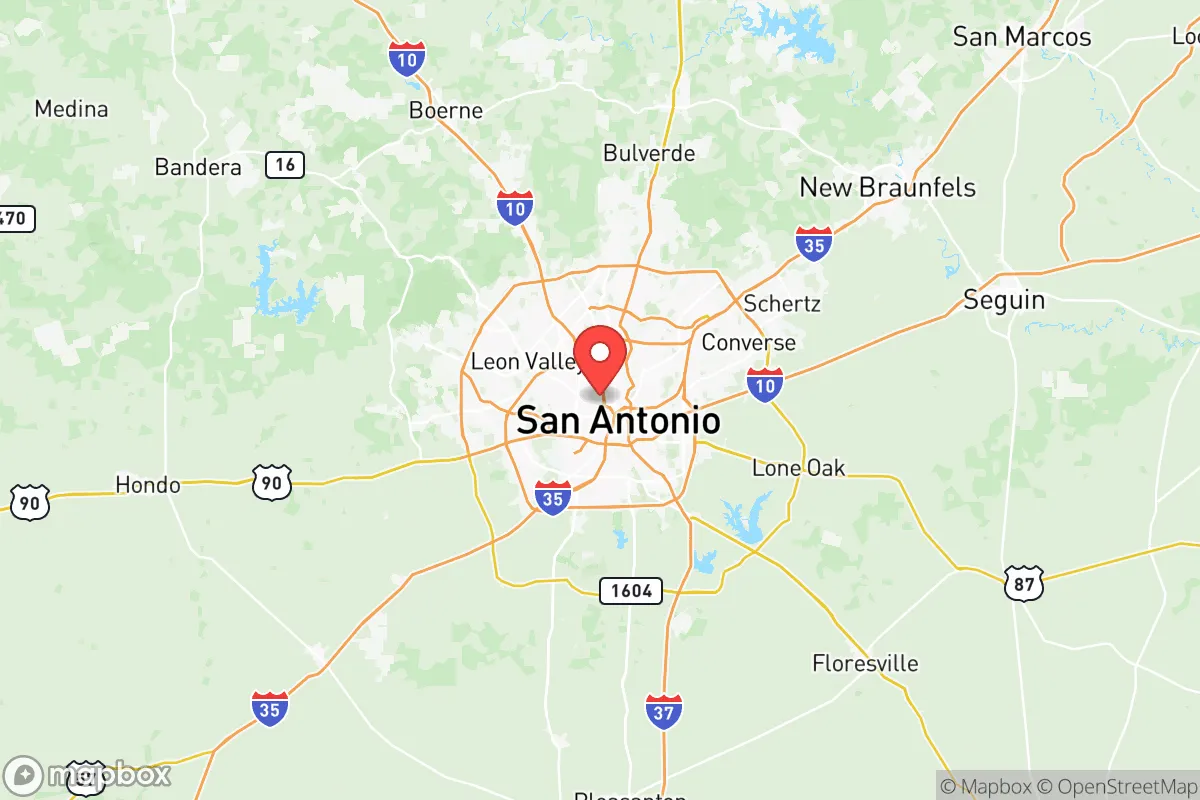 Map centered at 29.4488, -98.5200