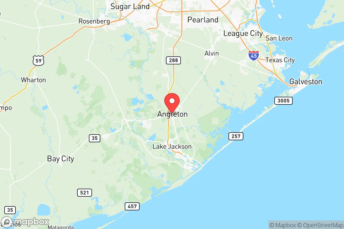 Map centered at 29.1677, -95.4344