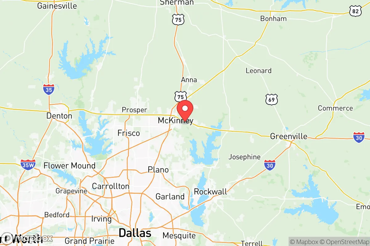 Map centered at 33.1879, -96.5724