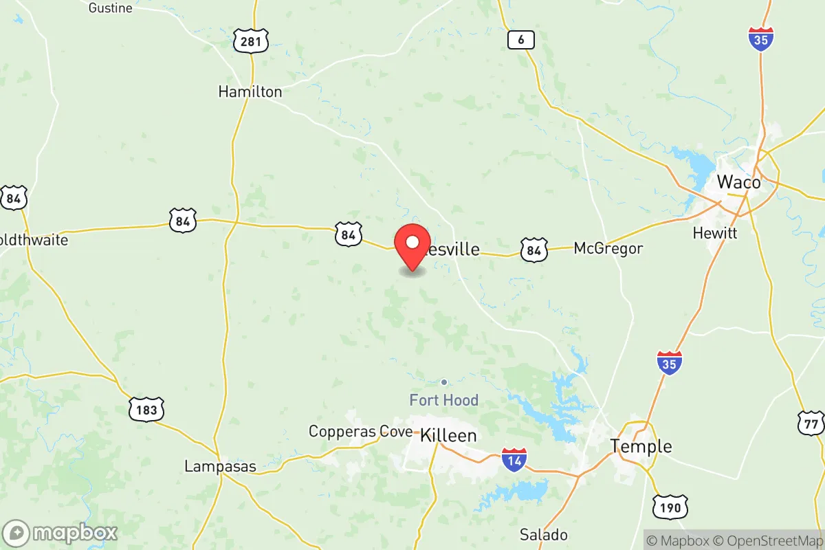 Map centered at 31.3908, -97.7992