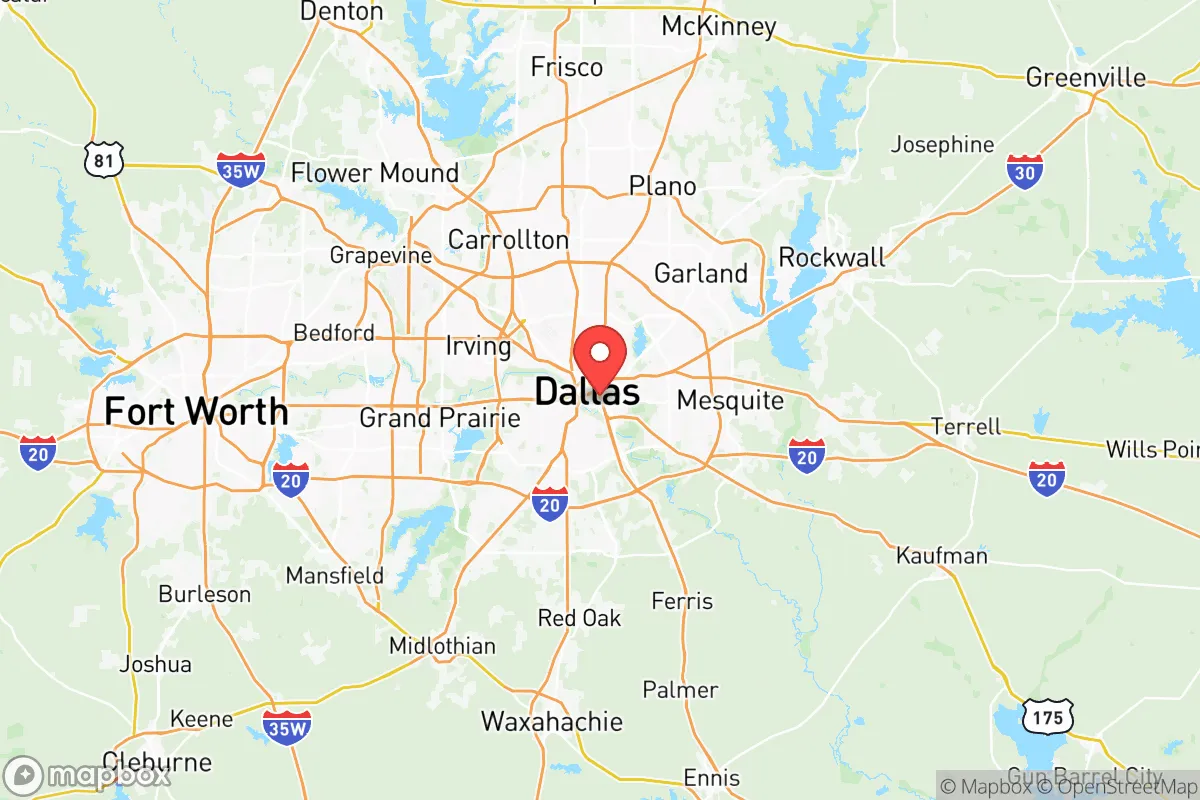 Map centered at 32.7665, -96.7778