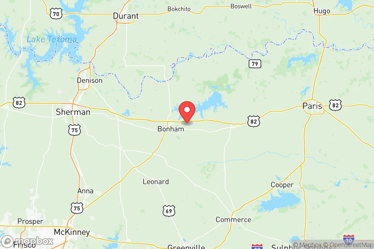 Map centered at 33.5937, -96.1070