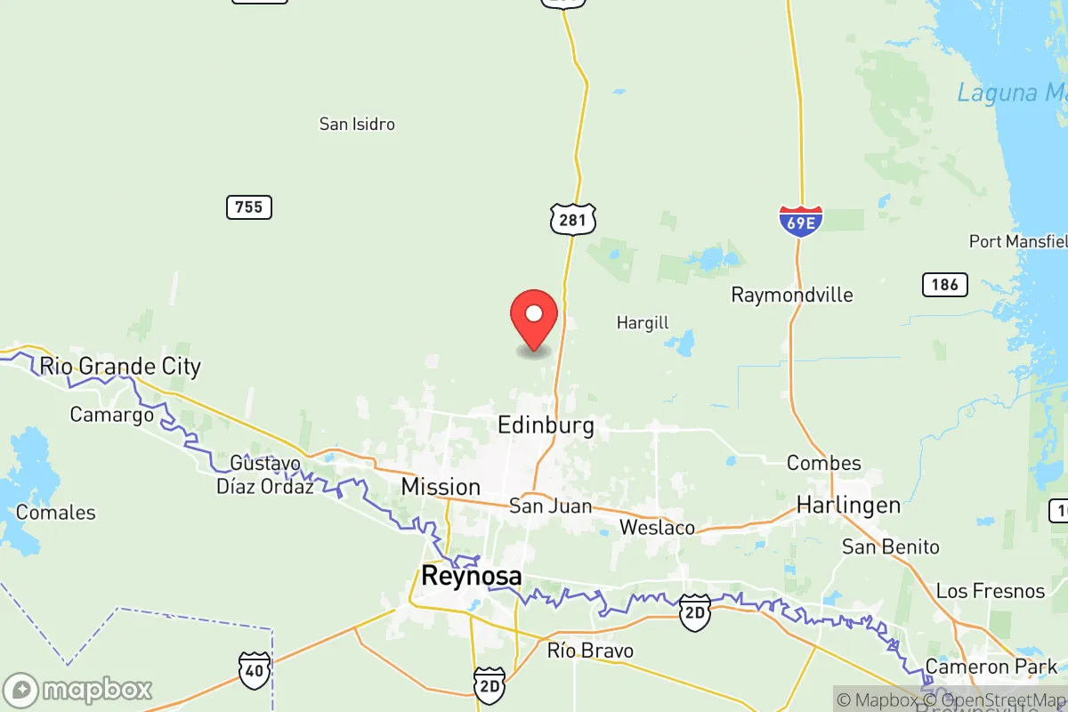 Map centered at 26.3965, -98.1811