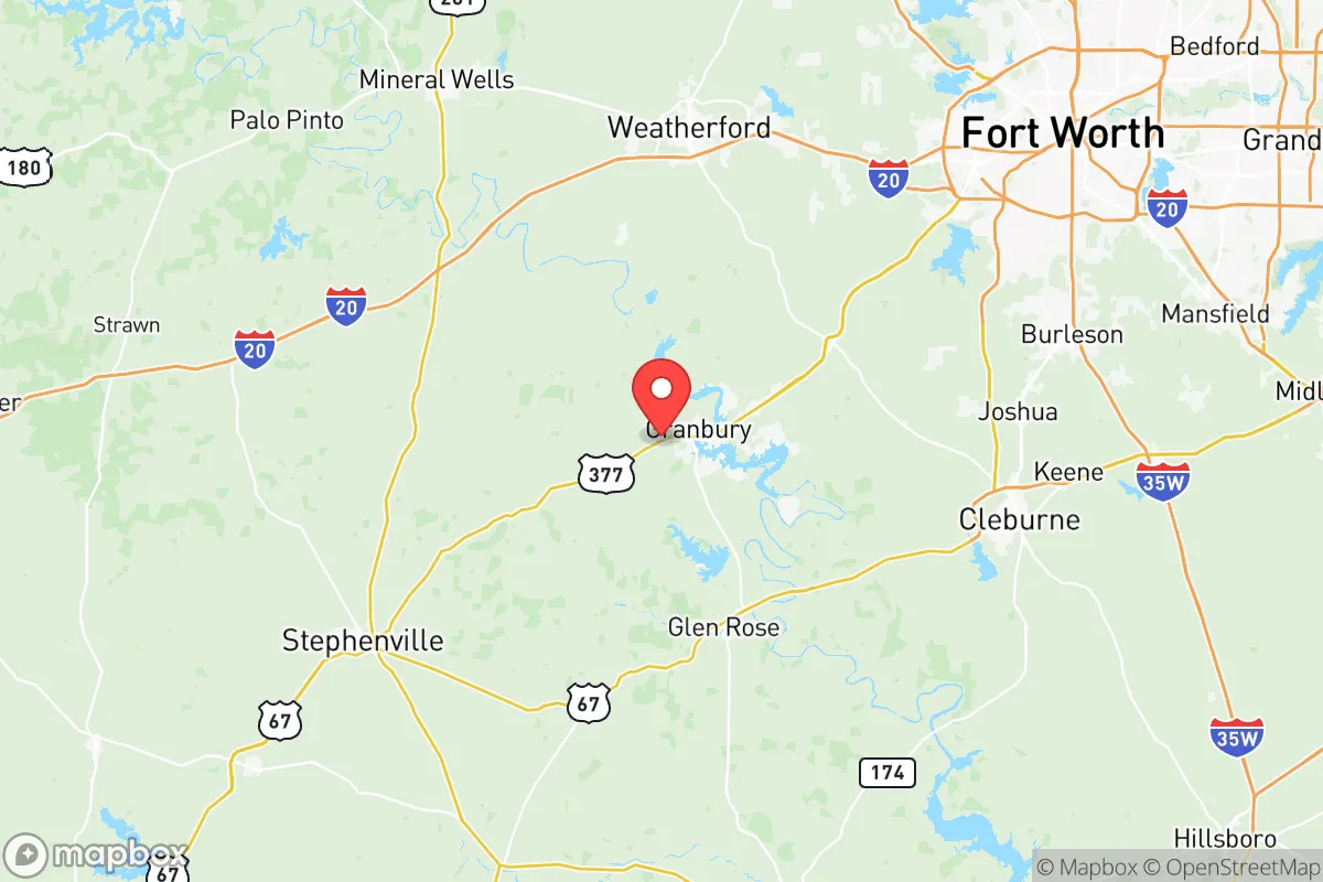 Map centered at 32.4299, -97.8323