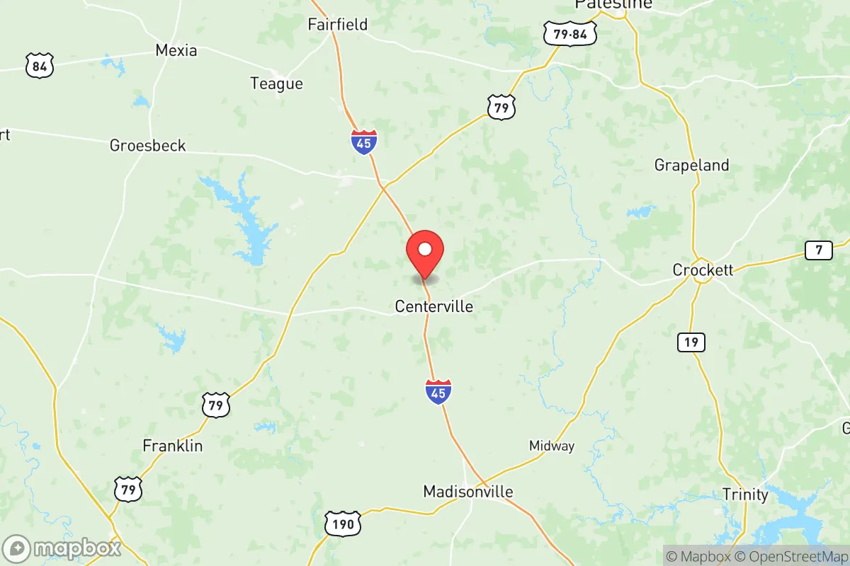 Map centered at 31.2964, -95.9959