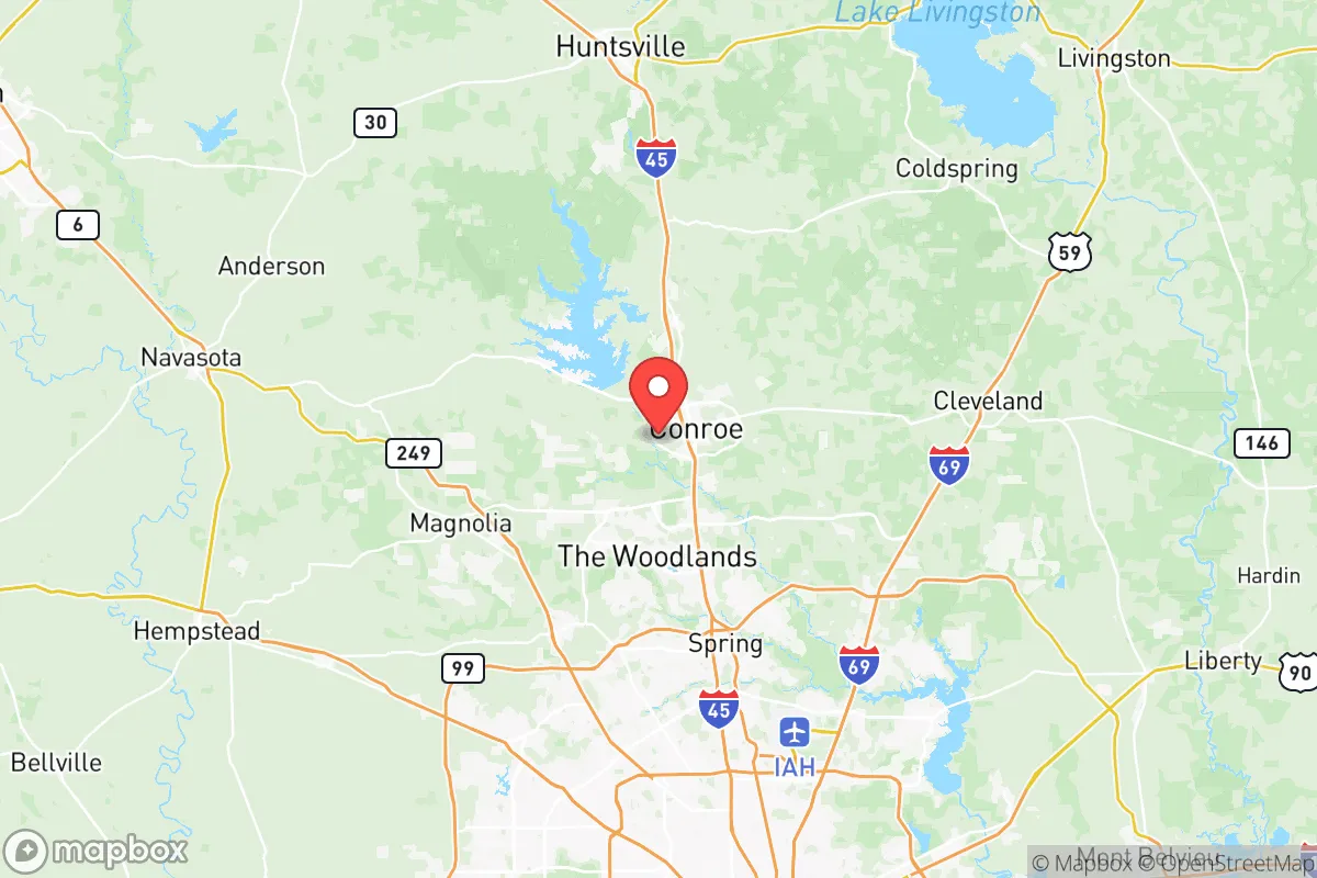 Map centered at 30.3002, -95.5028