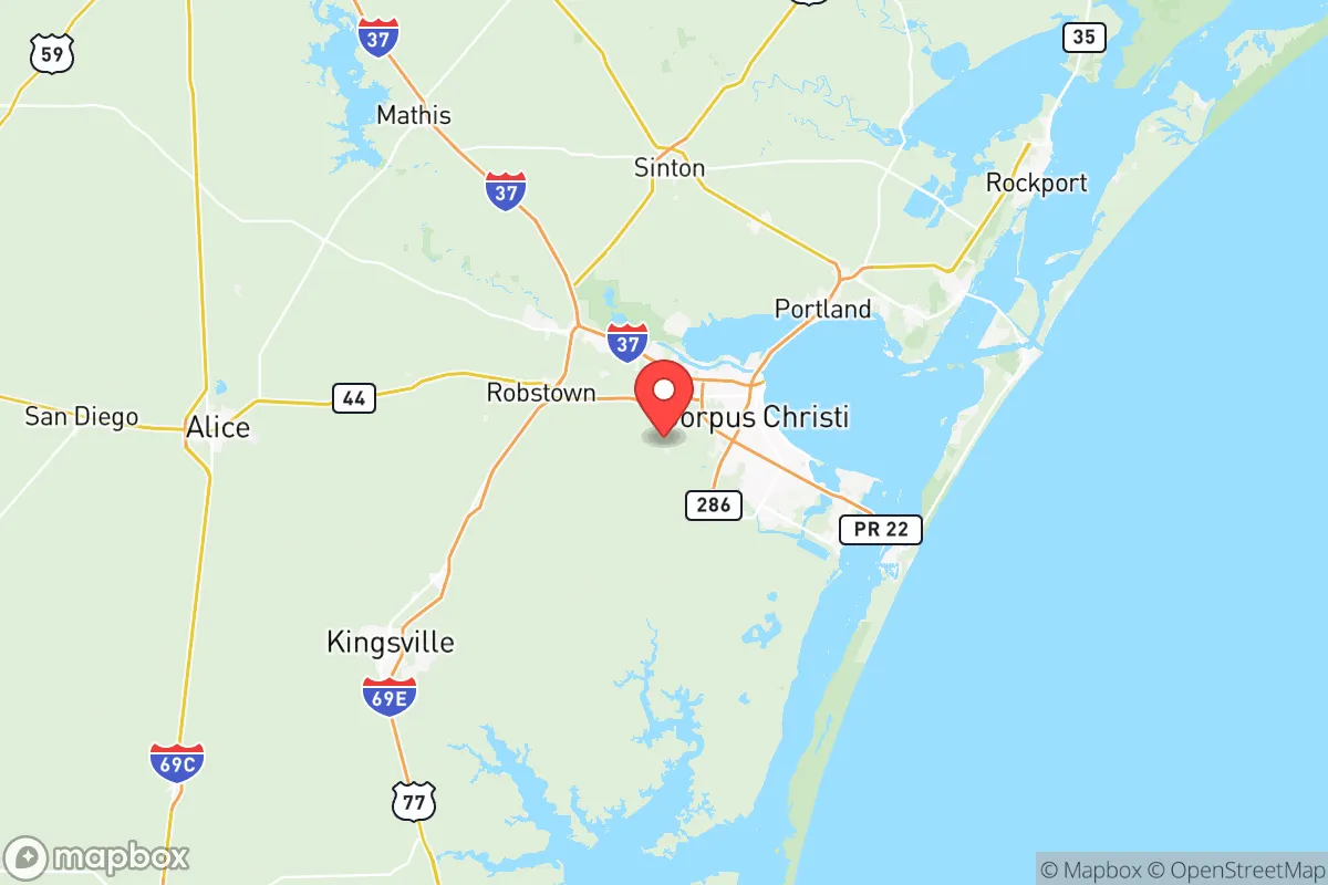 Map centered at 27.7352, -97.5162
