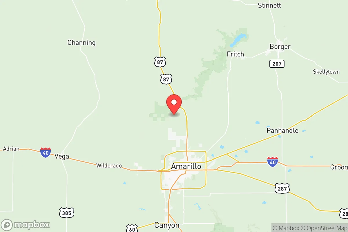 Map centered at 35.4012, -101.8940