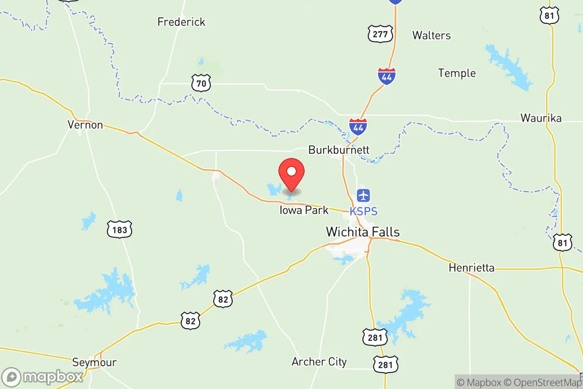 Map centered at 33.9880, -98.7035