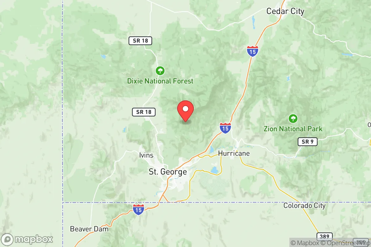 Map centered at 37.2805, -113.5045