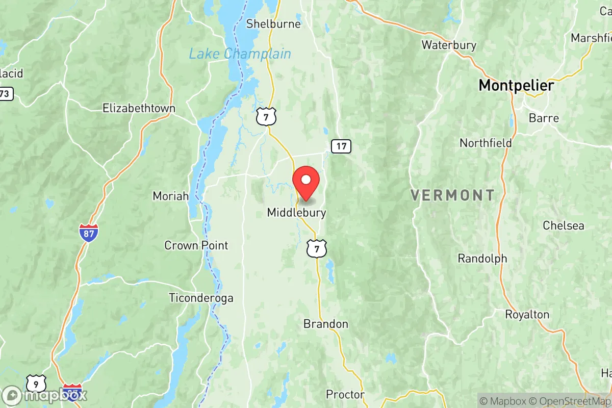 Map centered at 44.0307, -73.1409