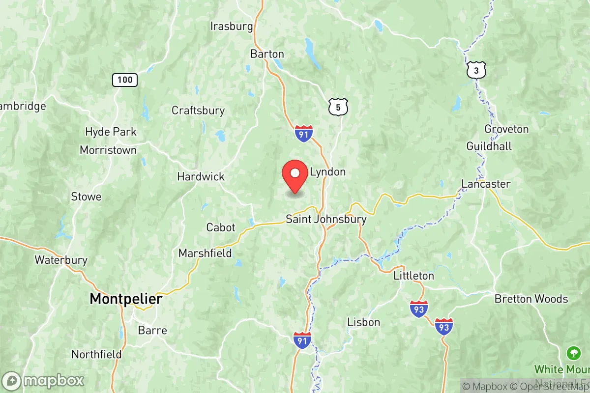 Map centered at 44.4645, -72.1023