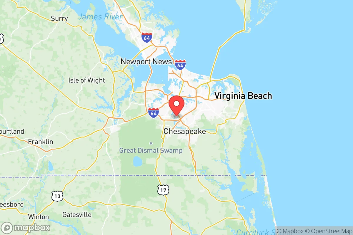 Map centered at 36.7682, -76.2875