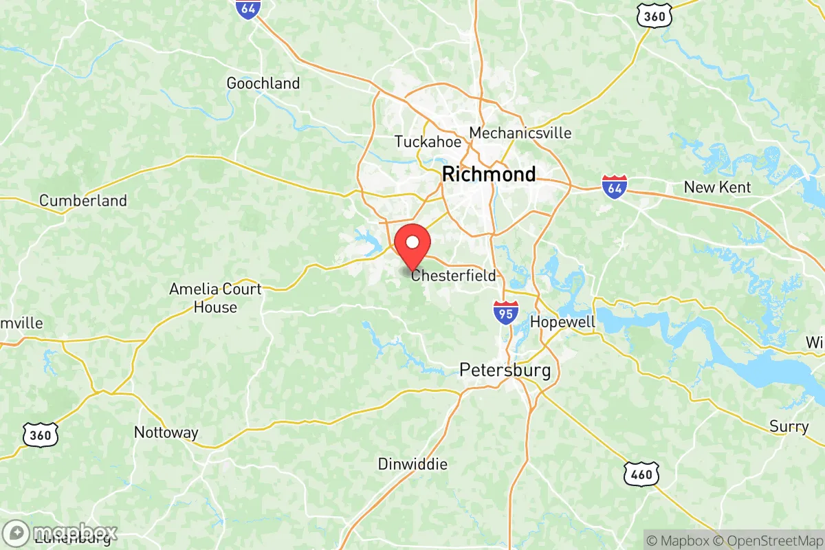 Map centered at 37.3785, -77.5868