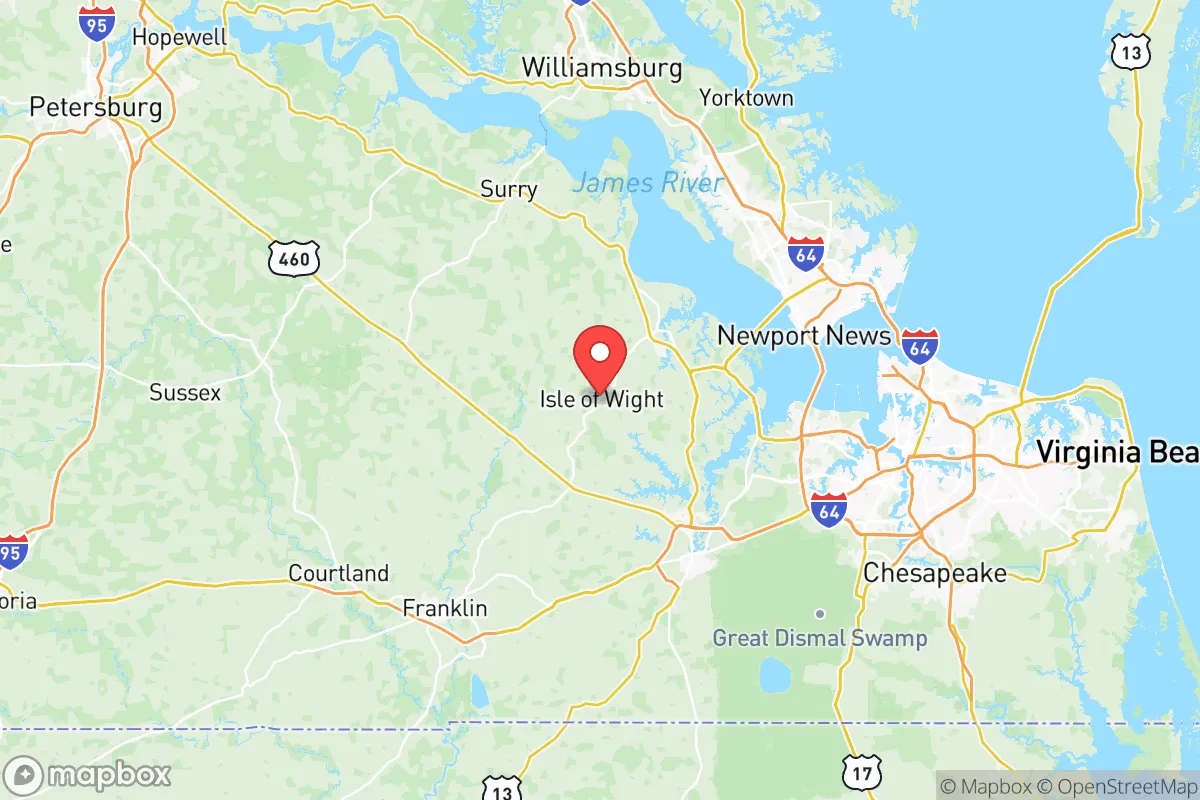 Map centered at 36.9066, -76.7093
