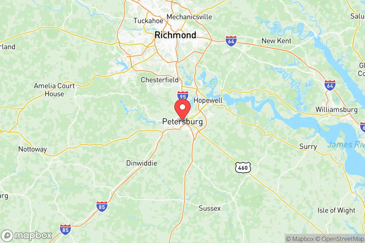 Map centered at 37.2279, -77.4019