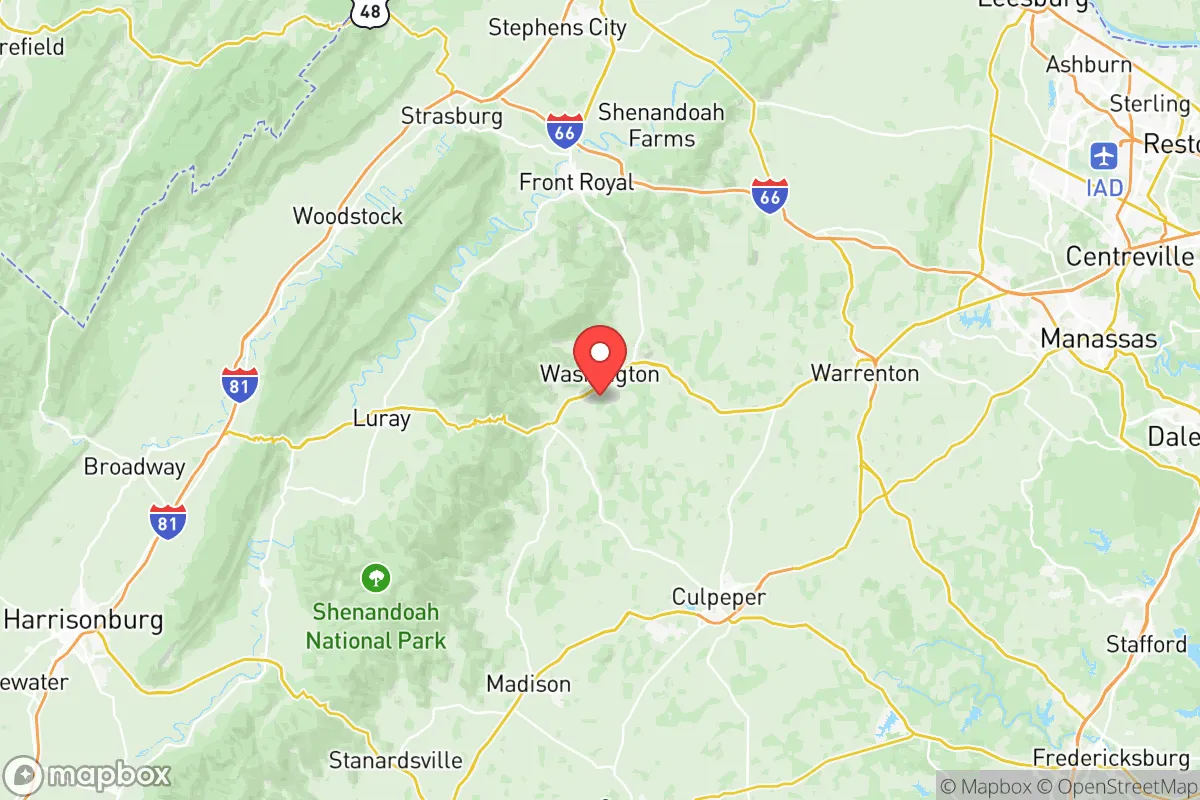 Map centered at 38.6847, -78.1593