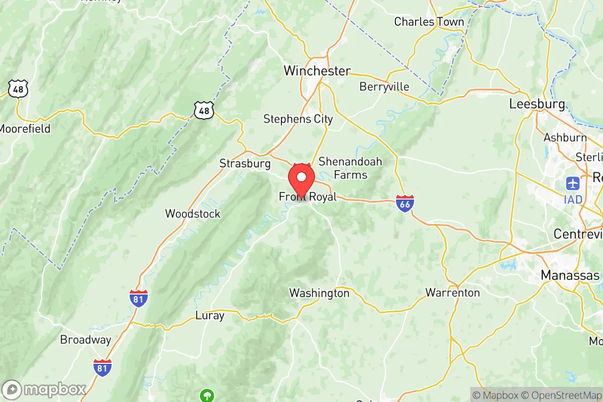 Map centered at 38.9086, -78.2085