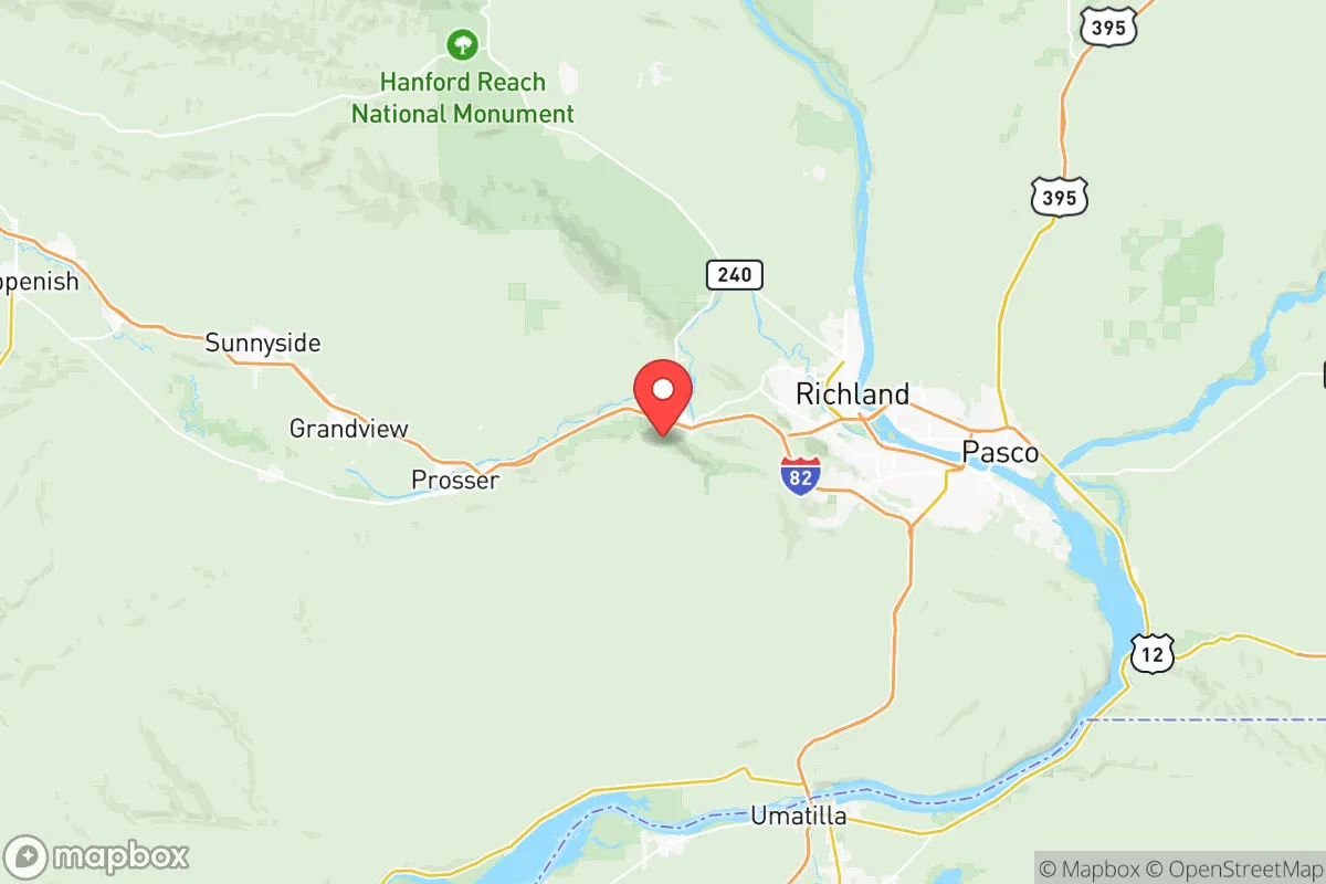 Map centered at 46.2393, -119.5108