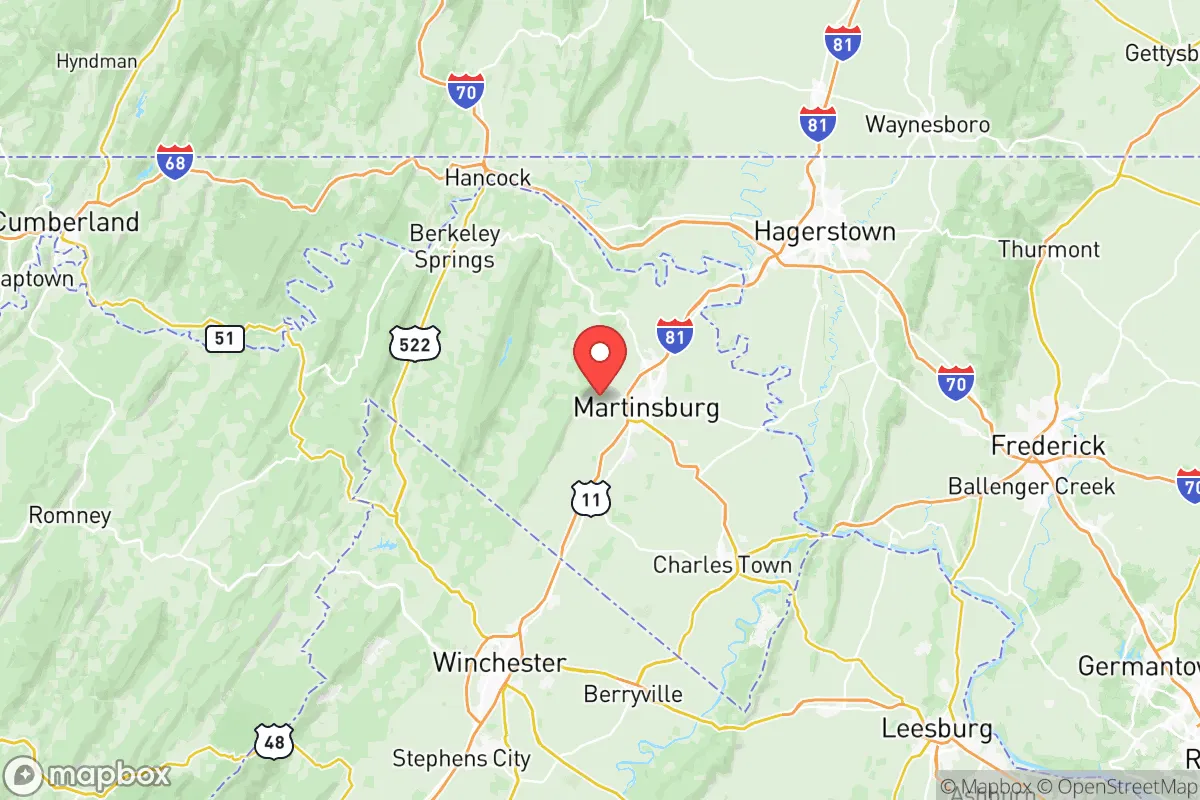 Map centered at 39.4640, -78.0276