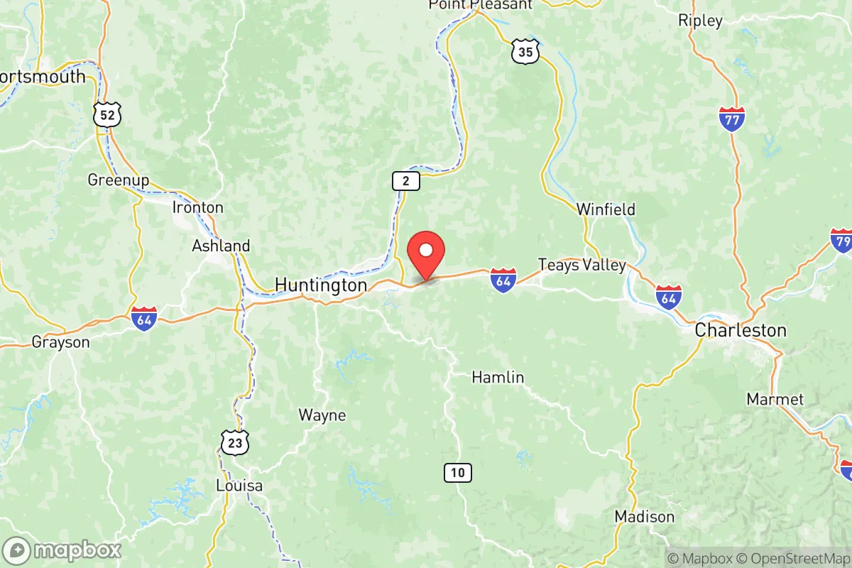 Map centered at 38.4203, -82.2418