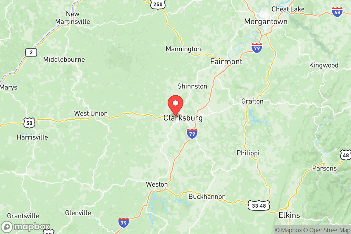 Map centered at 39.2835, -80.3798