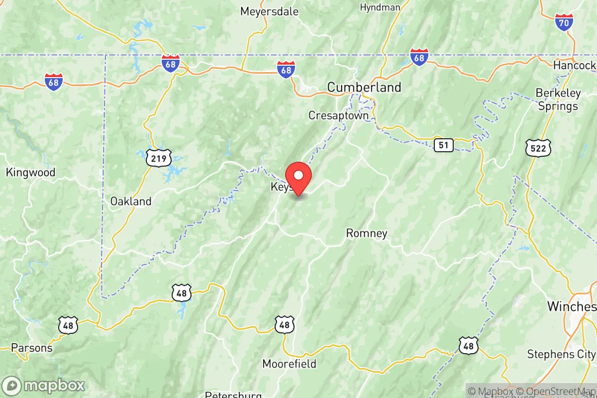 Map centered at 39.4147, -78.9440
