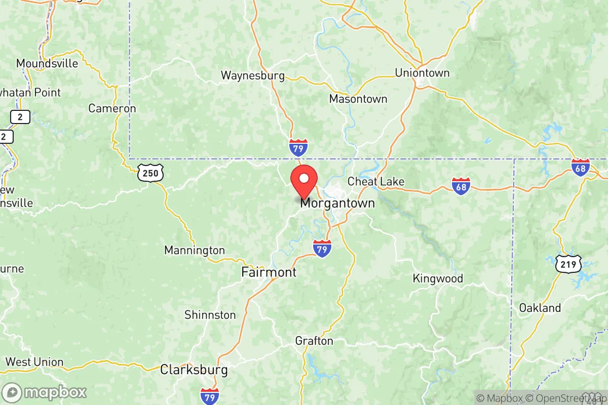 Map centered at 39.6303, -80.0464