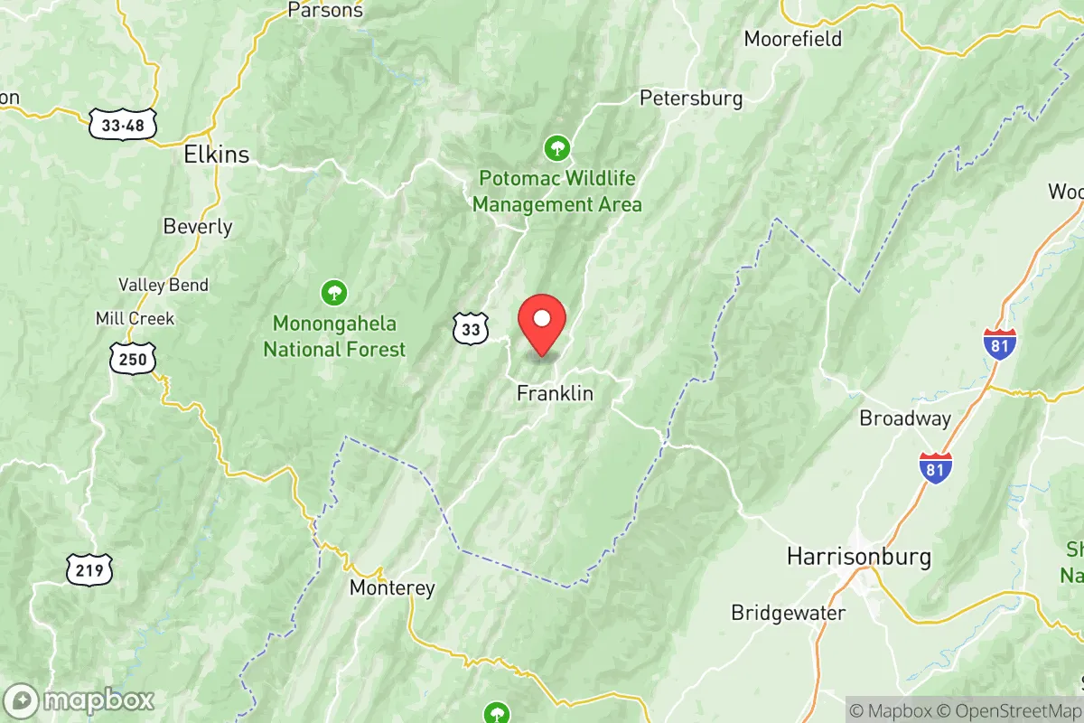 Map centered at 38.6806, -79.3509