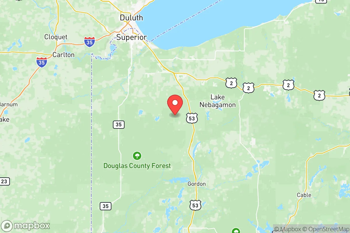 Map centered at 46.4637, -91.8997