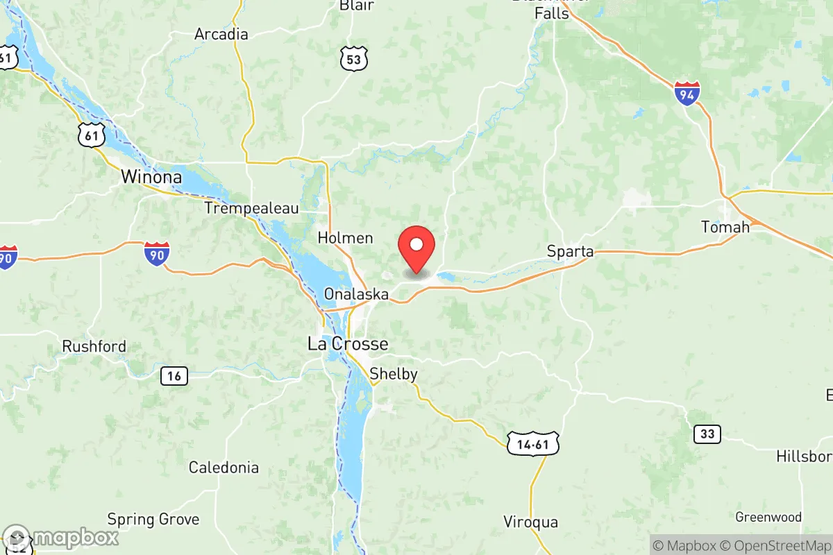 Map centered at 43.9065, -91.1152