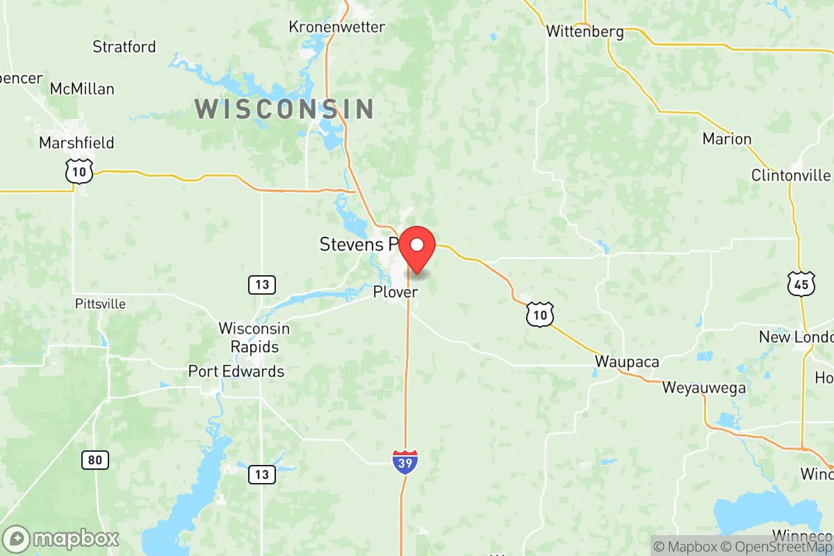 Map centered at 44.4759, -89.5013