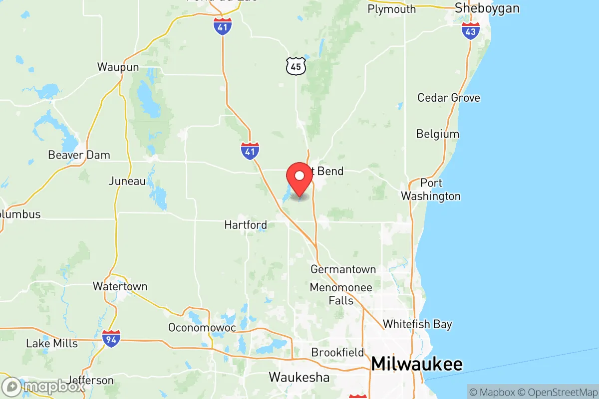 Map centered at 43.3684, -88.2308