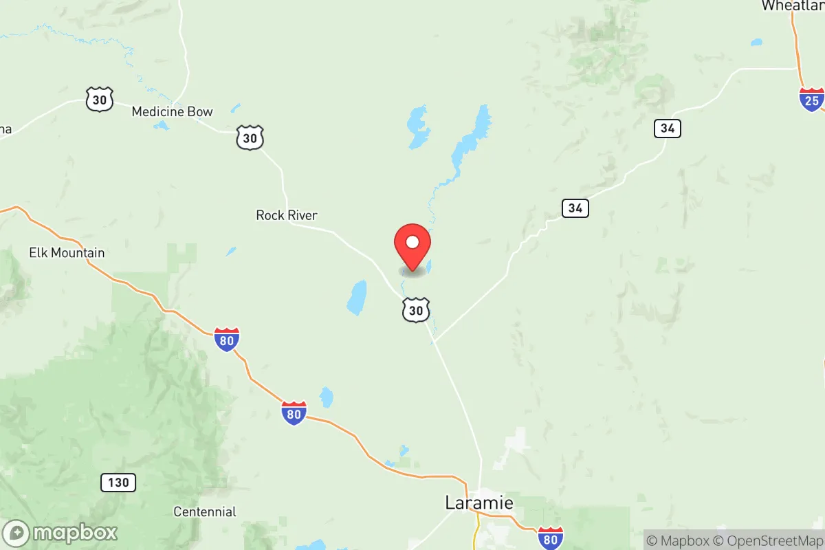 Map centered at 41.6522, -105.7244