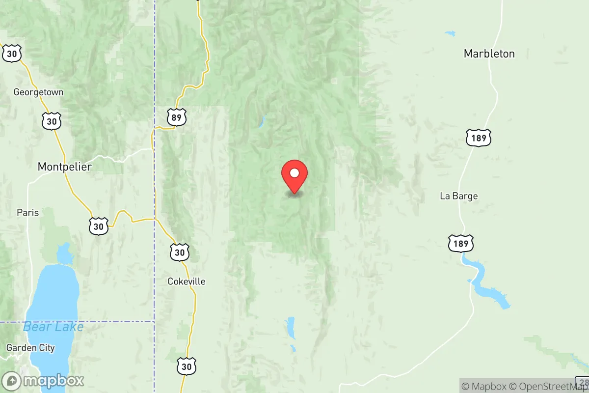 Map centered at 42.2606, -110.6542