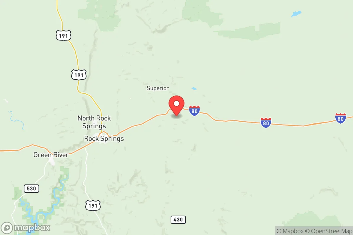 Map centered at 41.6595, -108.8804
