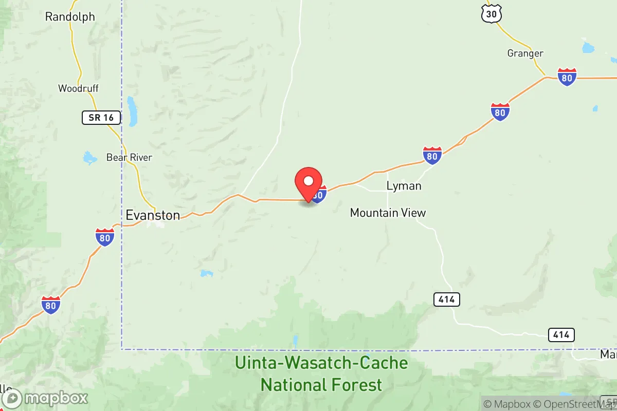 Map centered at 41.2874, -110.5476