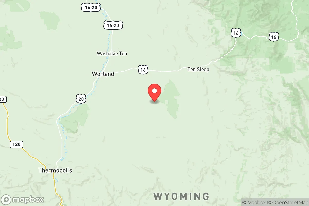 Map centered at 43.9051, -107.6819