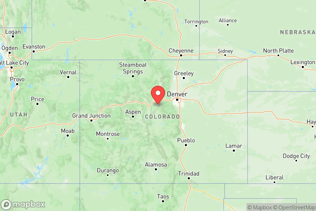 Map centered at 39.5501, -105.7821