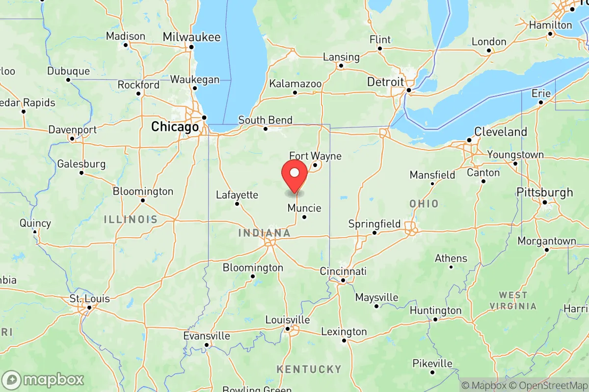 Map centered at 40.5512, -85.6024