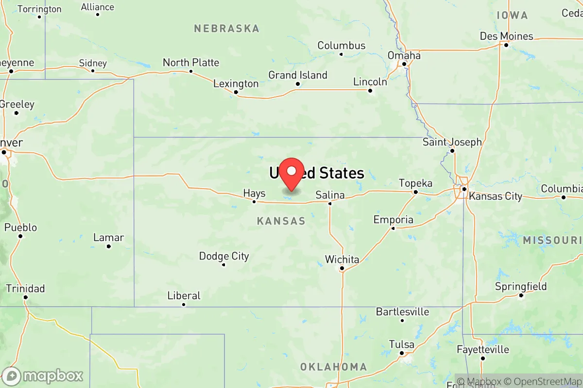 Map centered at 39.0119, -98.4842