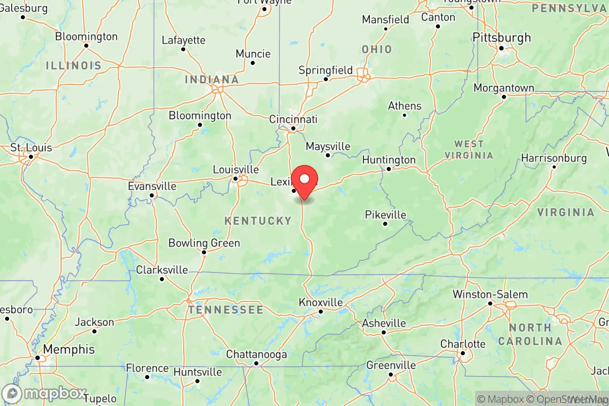 Map centered at 37.8393, -84.2700