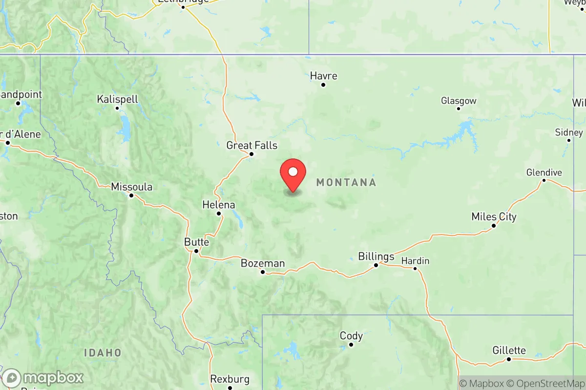 Map centered at 46.8797, -110.3626