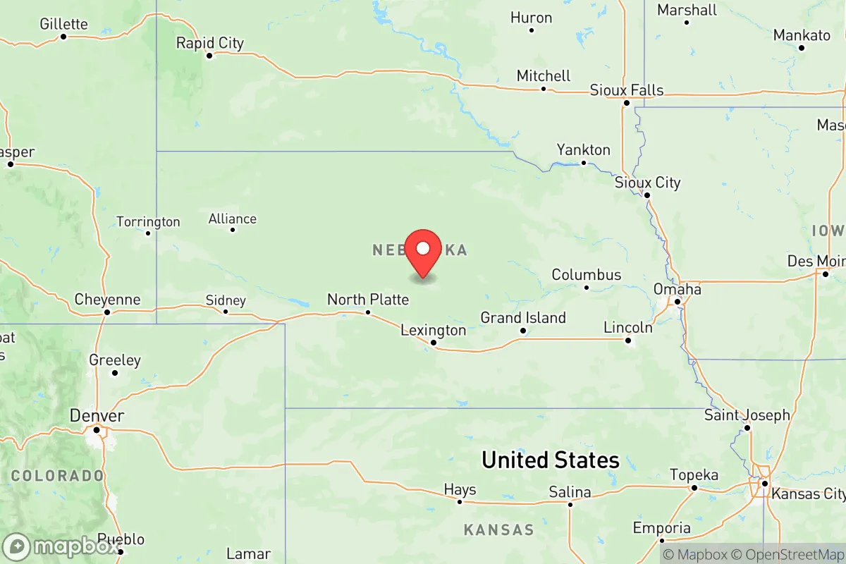 Map centered at 41.4925, -99.9018