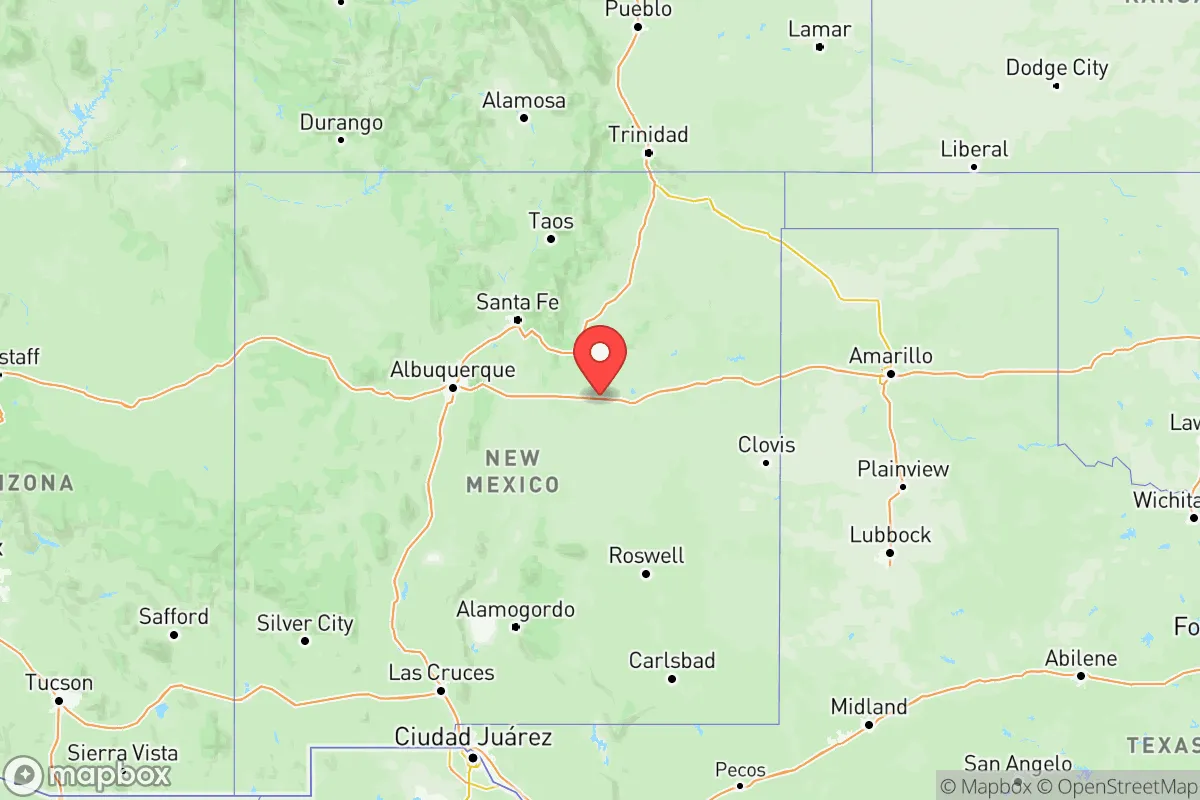 Map centered at 34.9727, -105.0324