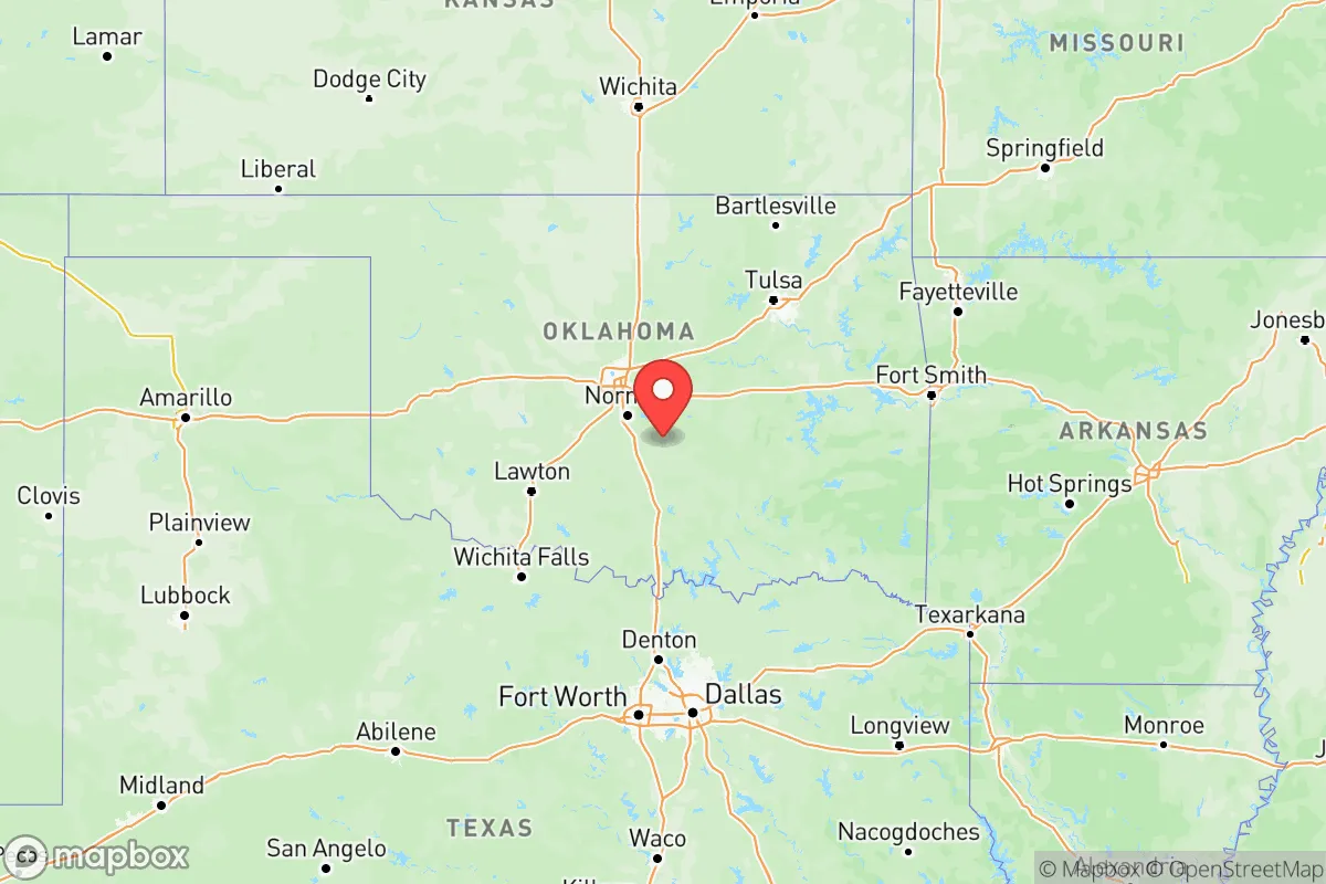 Map centered at 35.0078, -97.0929