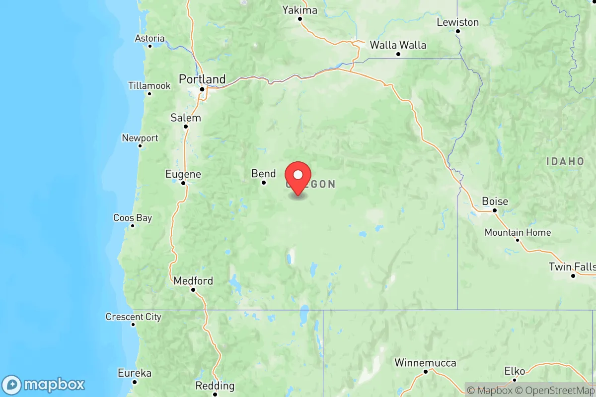 Map centered at 43.8041, -120.5542