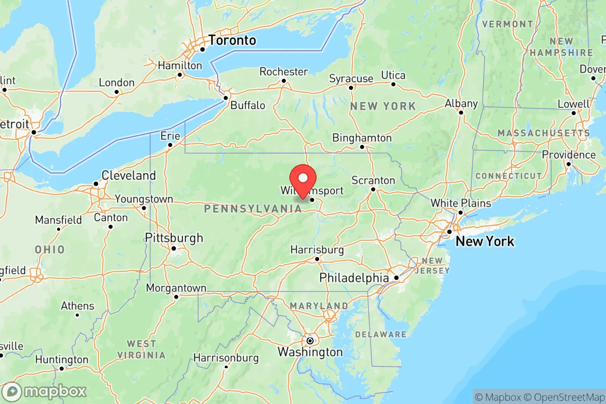 Map centered at 41.2033, -77.1945