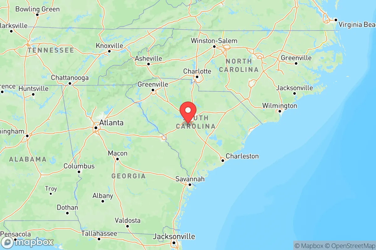 Map centered at 33.8361, -81.1637