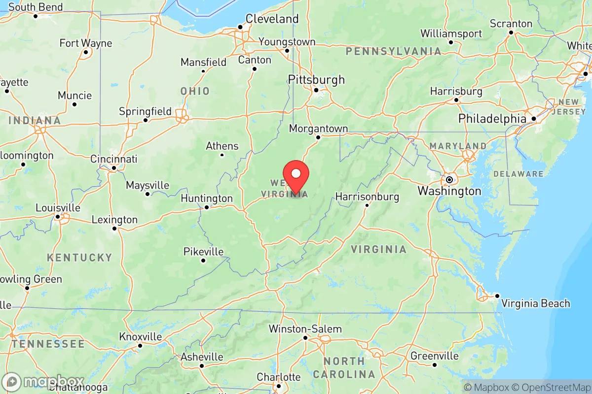 Map centered at 38.5976, -80.4549